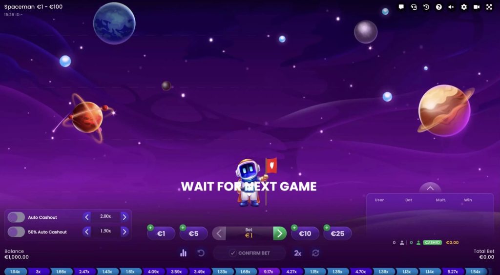 Spaceman - Play now with Crypto